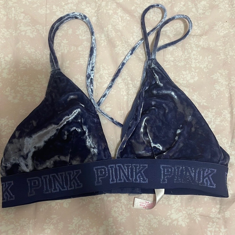 VS PINK Velvet Triangle Bralette